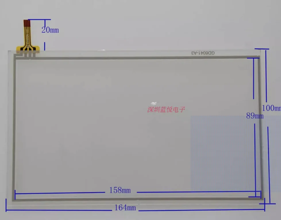 

7-дюймовый четырехпроводной сенсорный экран с резистивным покрытием, внешний экран для рукописного ввода, 164*100, универсальный сенсорный экран для автомобильной навигации