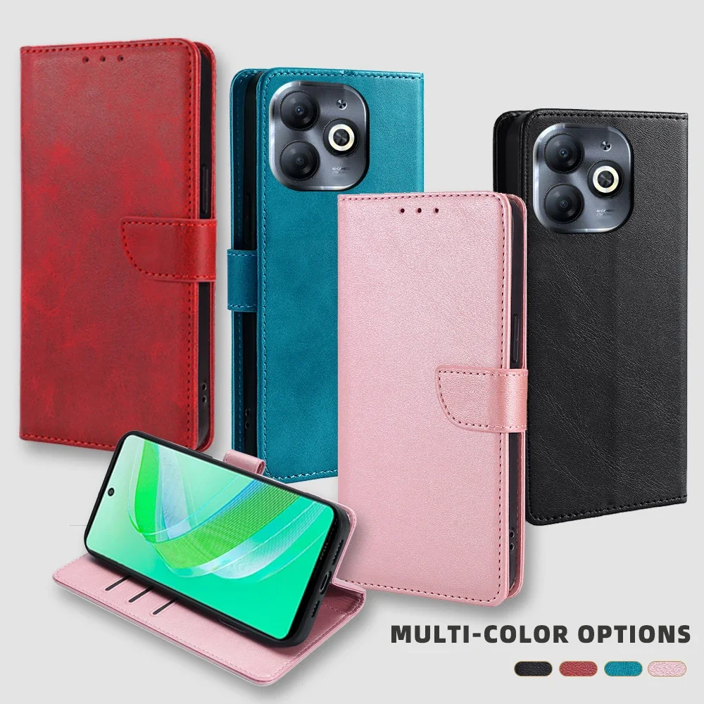 

GEFENIS флип-чехол с магнитной пряжкой для Infinix Smart 8 7 HD, кожаный чехол-книжка, чехол-кошелек для Infinix Smart 8 с отделениями для карт