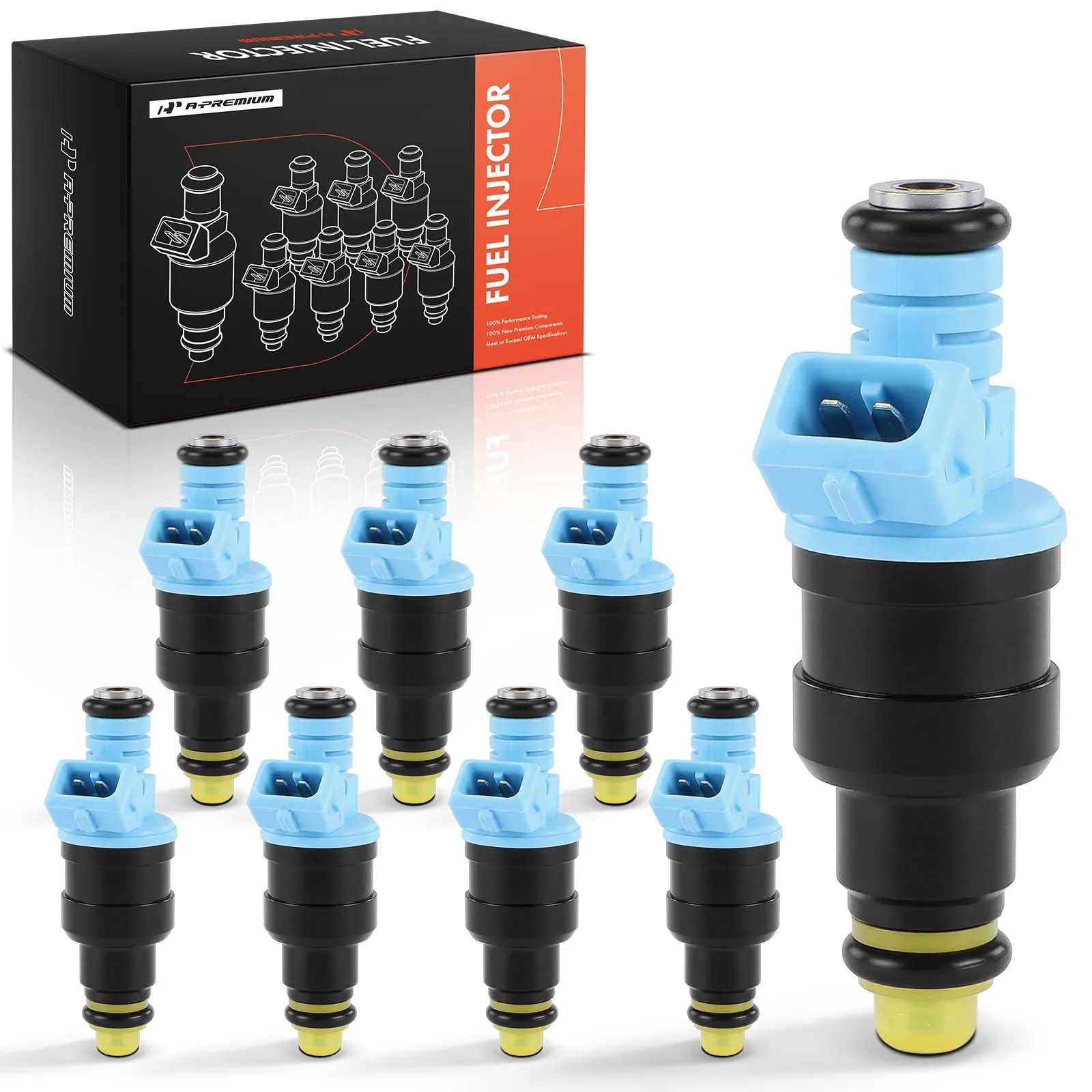 A-Premium 8Pcs Fuel Injector for Ford F-150 F-250 F-350 E-150 Econoline E-250 Econoline Bronco 1987-1989 F-Super Duty 1988-1989