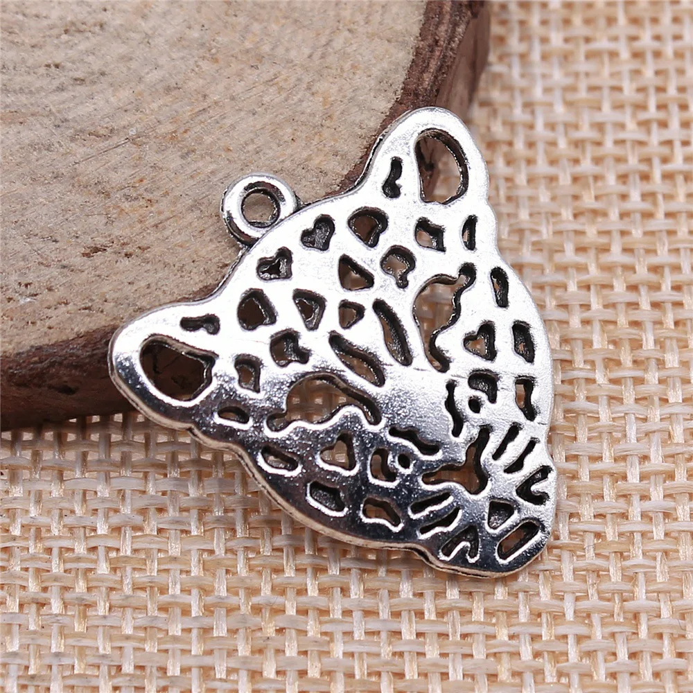 

8Pcs 26*28mm Leopard Charms Hollow Animal Pendant EF3714