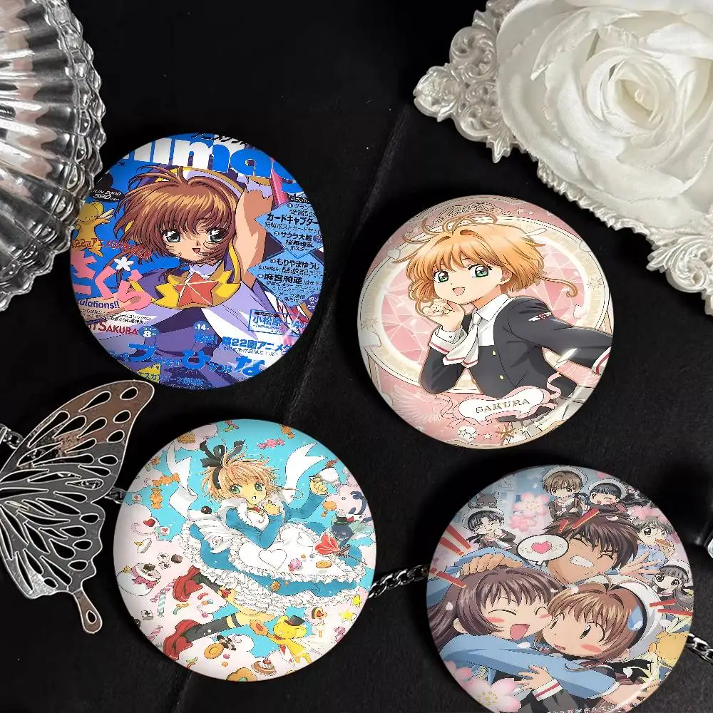 Cardcaptor Anime Sakura Anime Button Pin Handmade Brooch For Clothes Cartoon Badge Backpack Decoration Jewelry Accessories