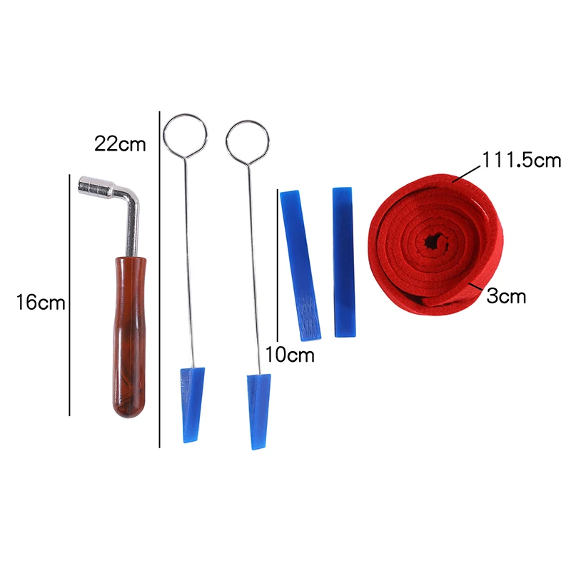 6Pcs Piano Tuning Kit Piano Tuning Tools Professional Tuning Tuner Fixing Parts Lever Mute Hammer Set Music Elements