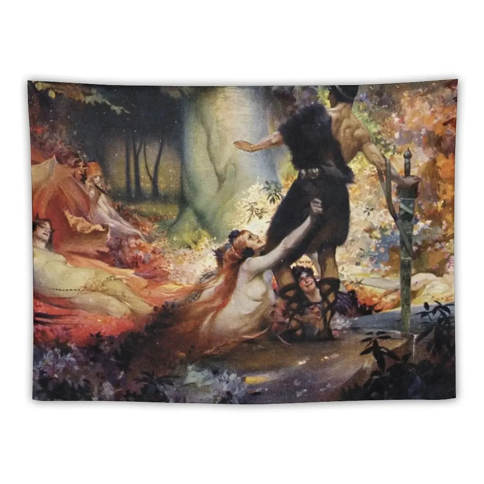 Parsifal - Ludwig Fahrenkrog Tapestry Wall Decorations Cute Room Decor Bedroom Decor Room Decorations Aesthetics Tapestry