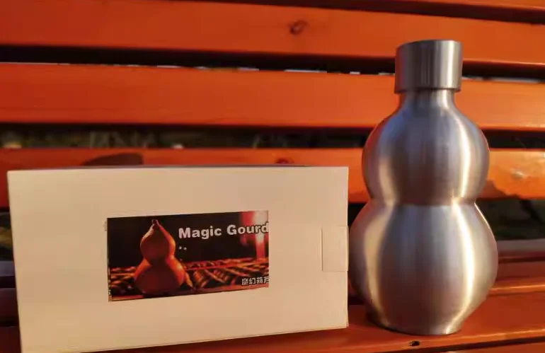 Vino sin fin de calabaza, trucos de magia, vino que aparece desde la botella vacía, accesorios para trucos de magia, accesorios, ilusión de comedia