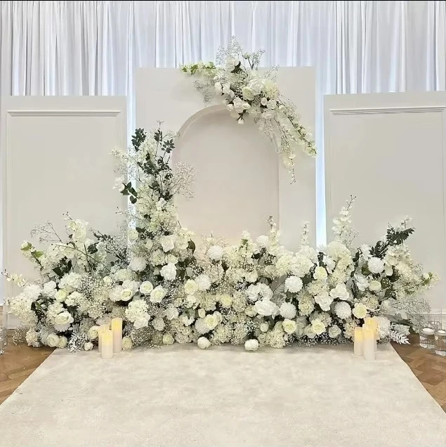 Ceremony Rectangular Arch Wall Frame Acrylic PVC Wedding Background Artificial Flowers Christmas Graduation Lunar New Year