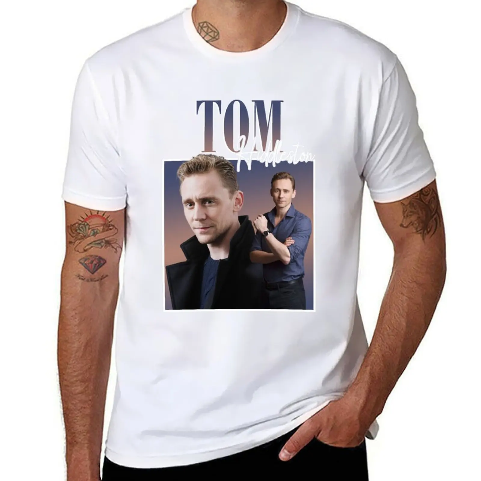 

Tom Hiddleston Signature Vintage Retro Style T-Shirt man tshirt t shirt man designer T-Shirt