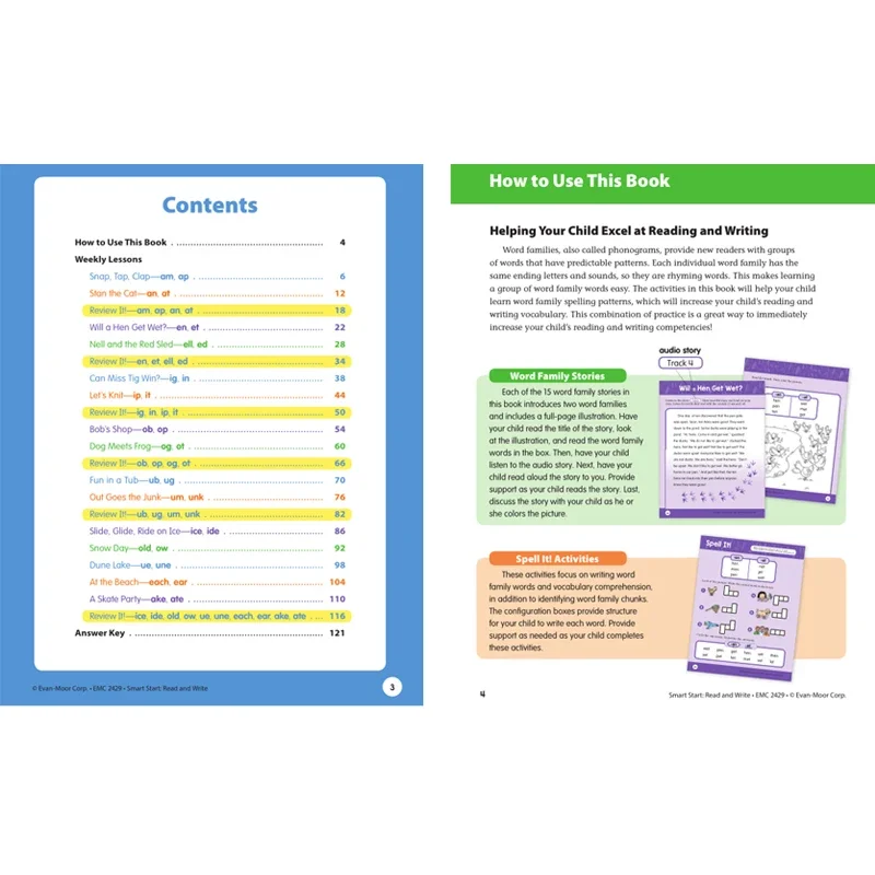 Evan-Moor Smart Start Read and Write Workbook, Grade 1,aged 5 6 7 8, English book 9781629389837