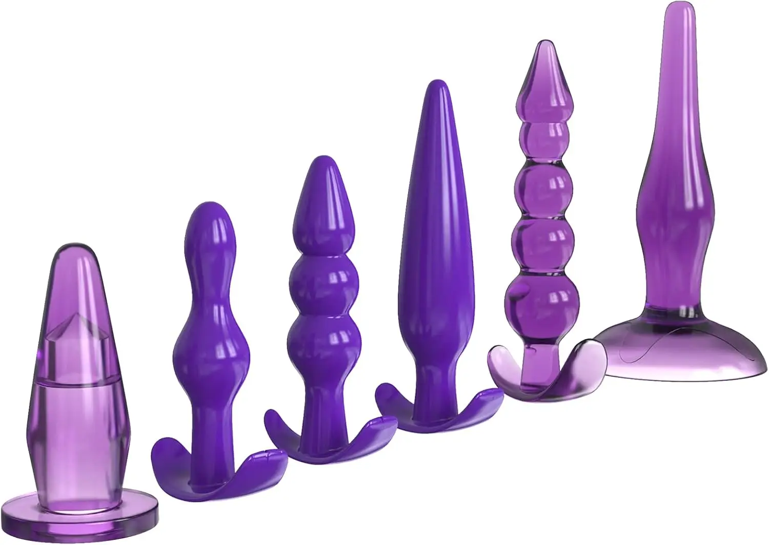 

Beginner Butt Plug Anal Trainer Set, 6 Pcs Butt Plug Training Kit for Women Men, Small Middle Large Huge Anal Beads Anal Plug