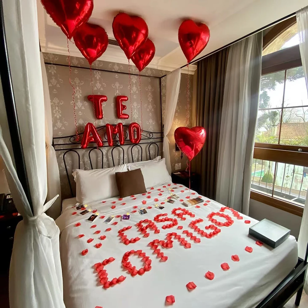 Spanisches Ich Liebe Dich Te Amo Banner Ballon Valentinstag Hochzeitstag Geburtstag Vatertag Dekoration Ballon – Detail 3