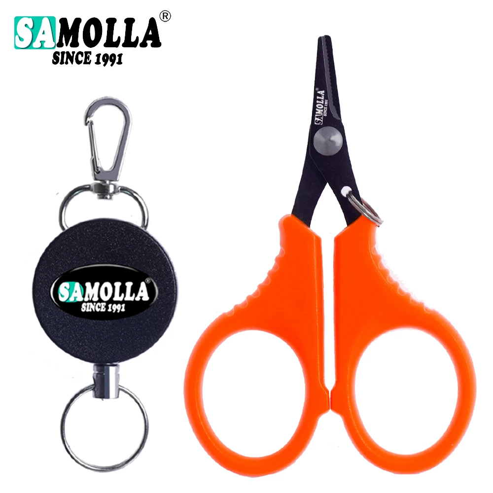 

Fishing Scissor Retractable Badge Holder 420 Stainless Steel Accessories Electrician Portable Scissors Cut Braid Line Lure Tools