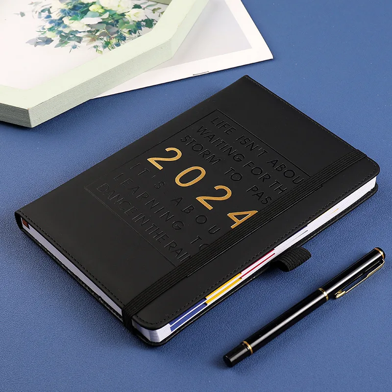 2024 Agenda Notepad 365 Days Daily Plan Planner Schedule Calendar Time Management Handbook Notebook Office School Supplies