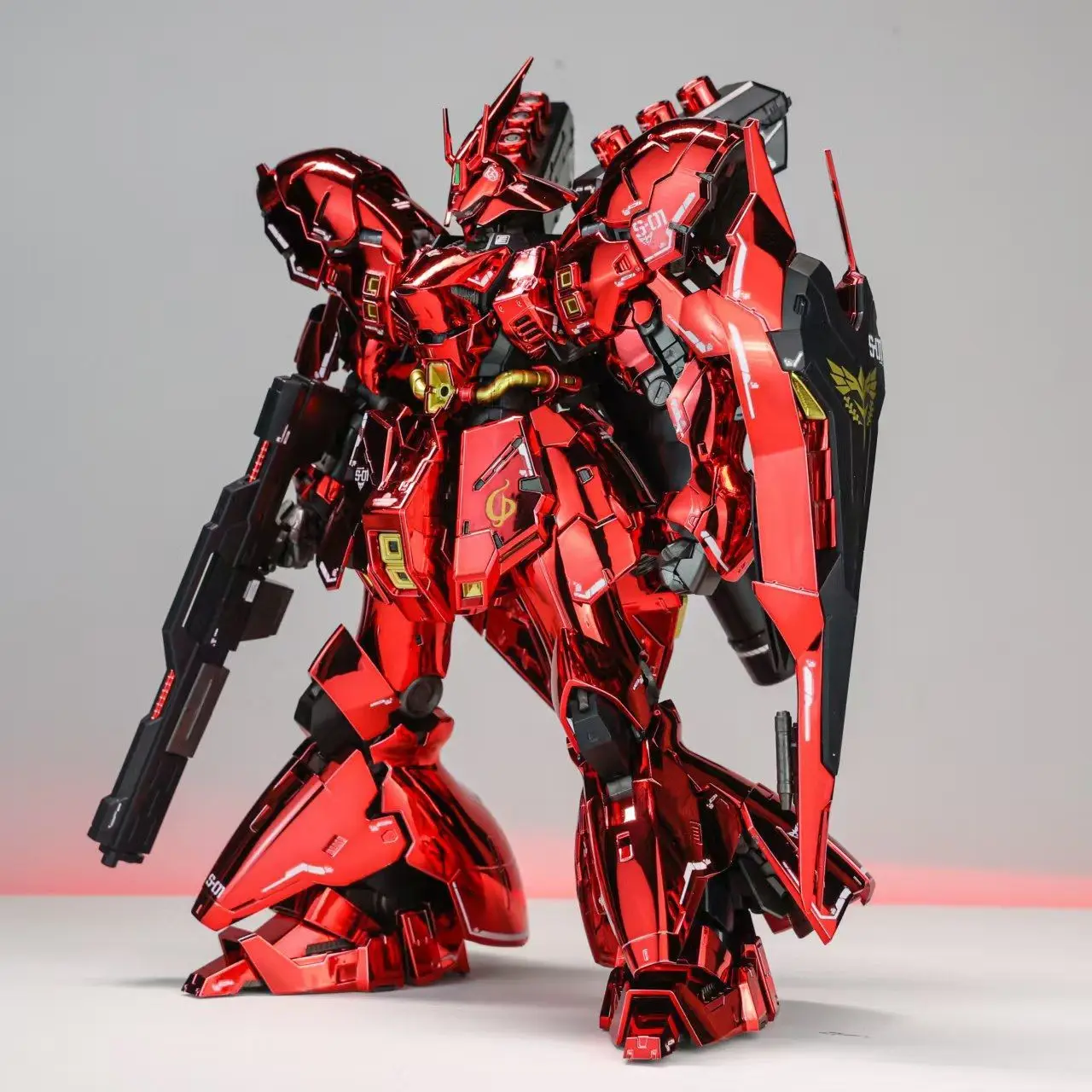 

STAR Model RG 1/144 MSN-04 Sazabi Mirror Electroplating red Ver.Assembly Model Kits Anime Action Figure Plastic Robot toys