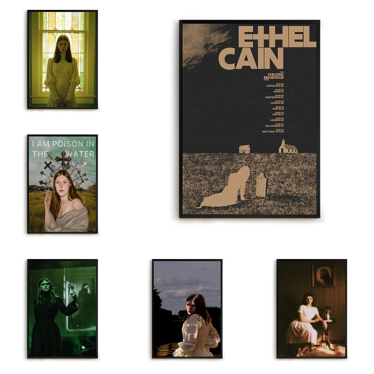 

Singer E-Ethel Music Albums Cain Poster Decoration Bedroom Decor Decorative Sheets Wall Pictures Interior Paintings Home