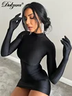 long sleeve mini dress with gloves bodycon