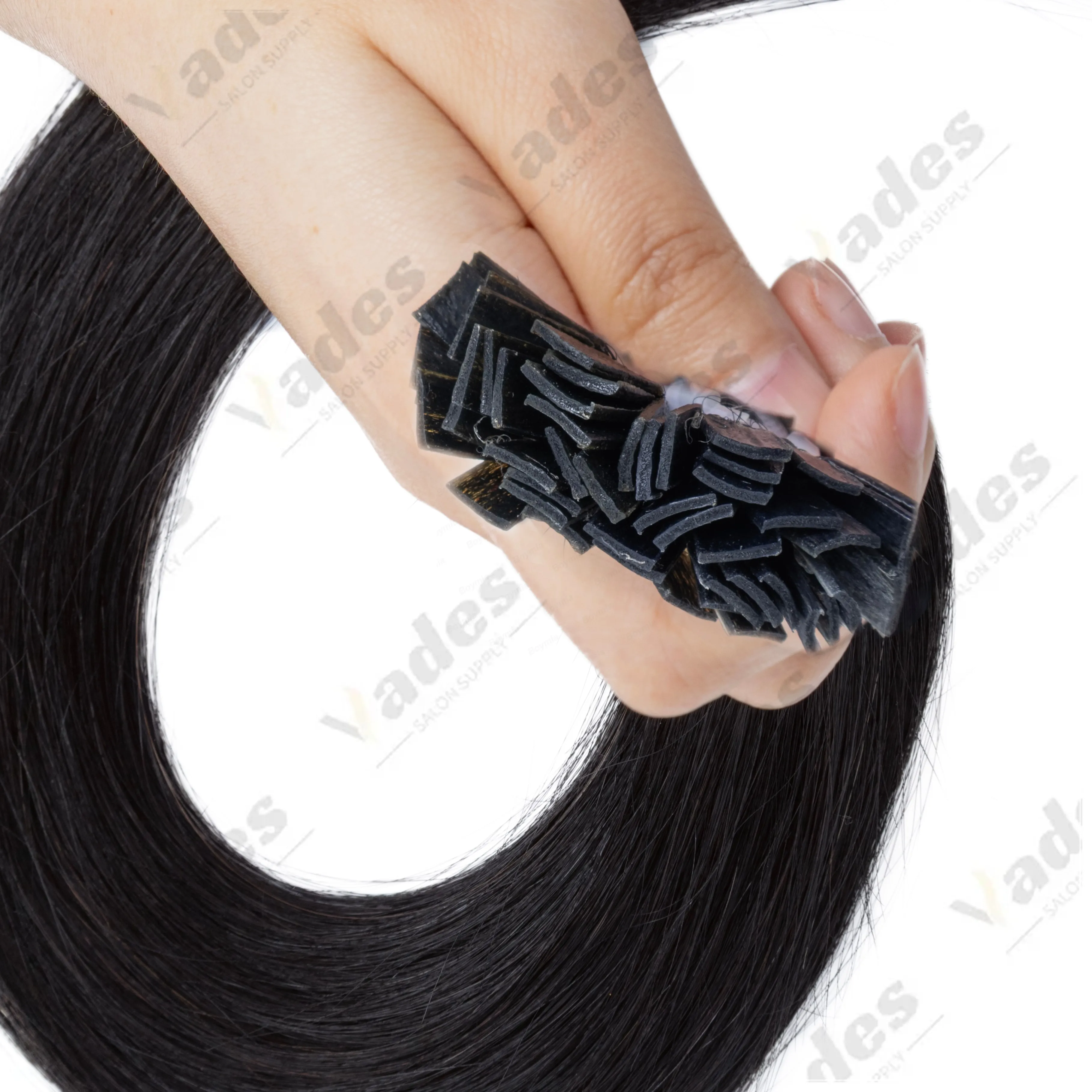 

50g/pack Flat Tip Hair Real Human Hair Extensions Keratin Hot Fusion Hair for Women Daily Use 16-22inch Add Length and Volume