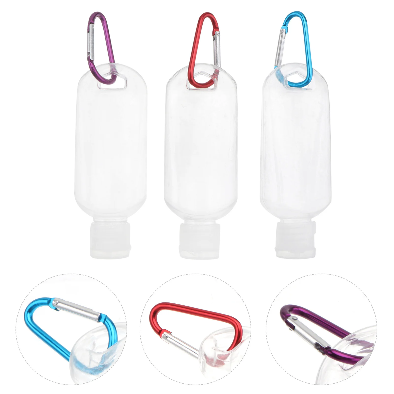 10pcs Hook Bottles 50Ml Leakproof Travel Refillable Containers For Shampoo Lotion Sunscreen Portable Squeeze Press Reusable