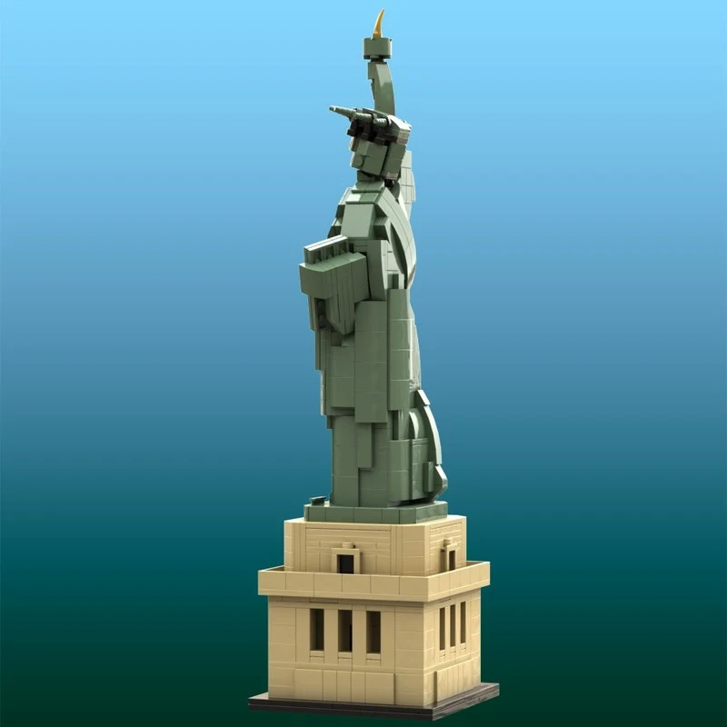 829 pçs mundo renomido série arquitetônica estátua da liberdade bloco de construção modelo tijolo conjunto criativo presentes requintados MOC-200203