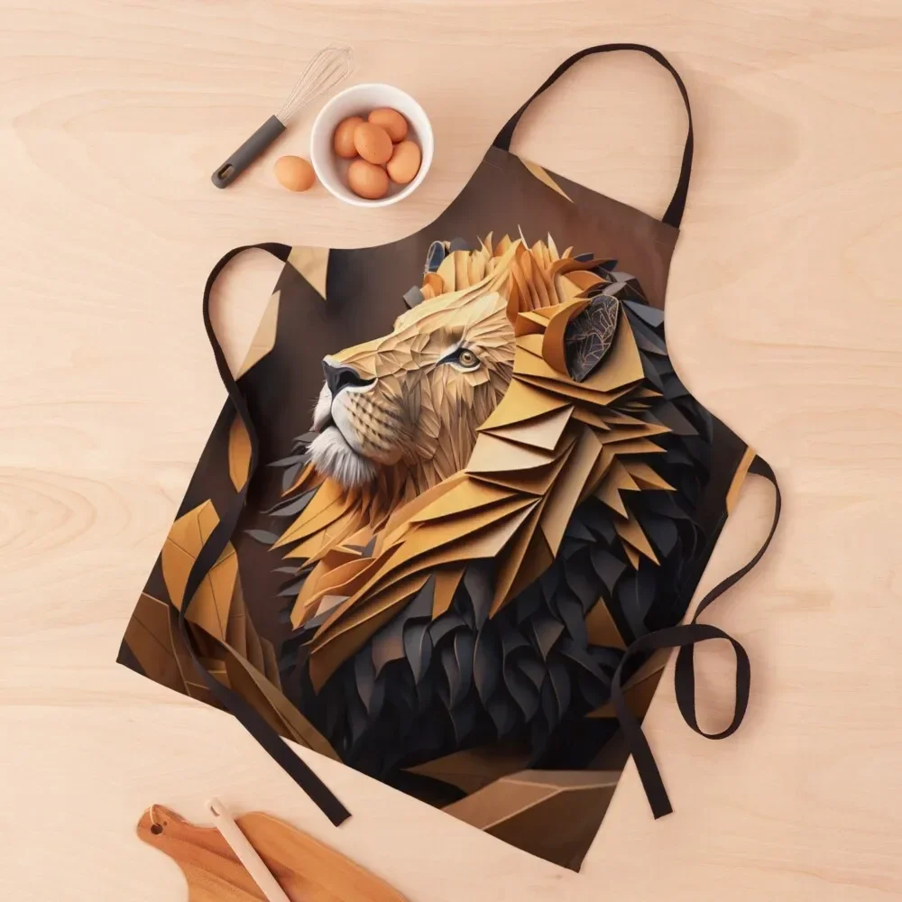 

Lion 2 Apron House Things For Home And Kitchen Men gift christmas kitchen cloths Apron