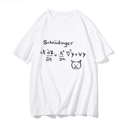 Funny Schrodinger's Cat Quantum Mechanics T-shirts Fashion Manga Comic MEN Formula Handsome Tshirts Mens T Shirts