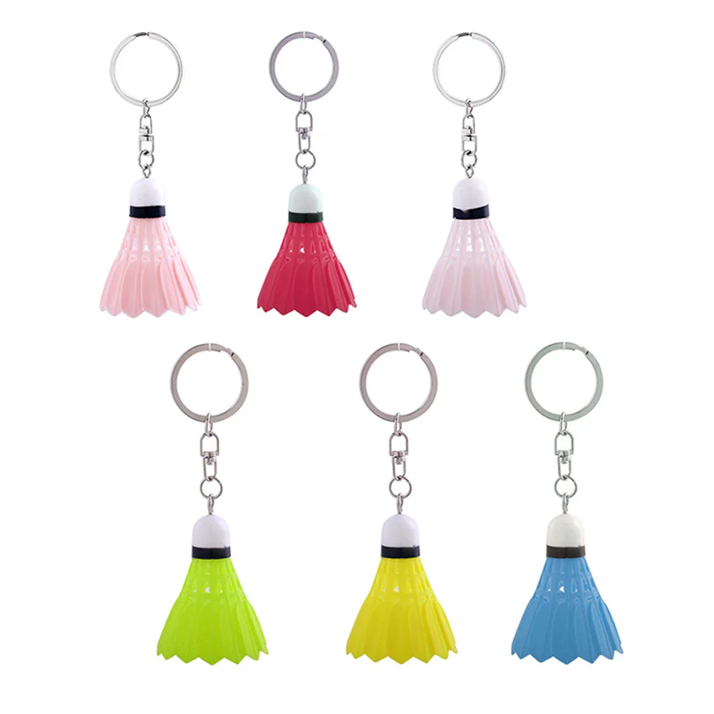 6 Pcs Mini Backpack Keychain Bag Sports Charm Ornament Shuttlecock Pendant Badminton