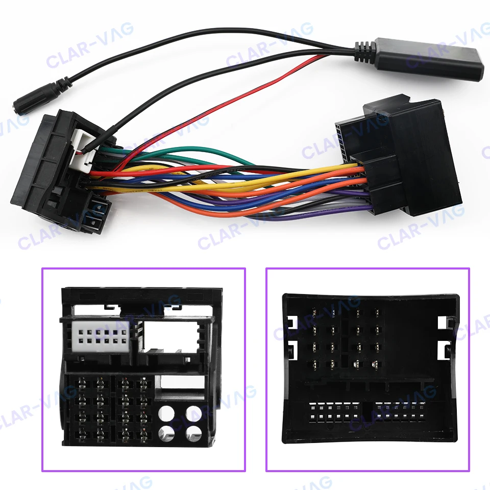 Bluetooth 5.0 Module receiver with adapter cable AUX IN Cable For Peugeot 207 307 407 308 Plug and Play