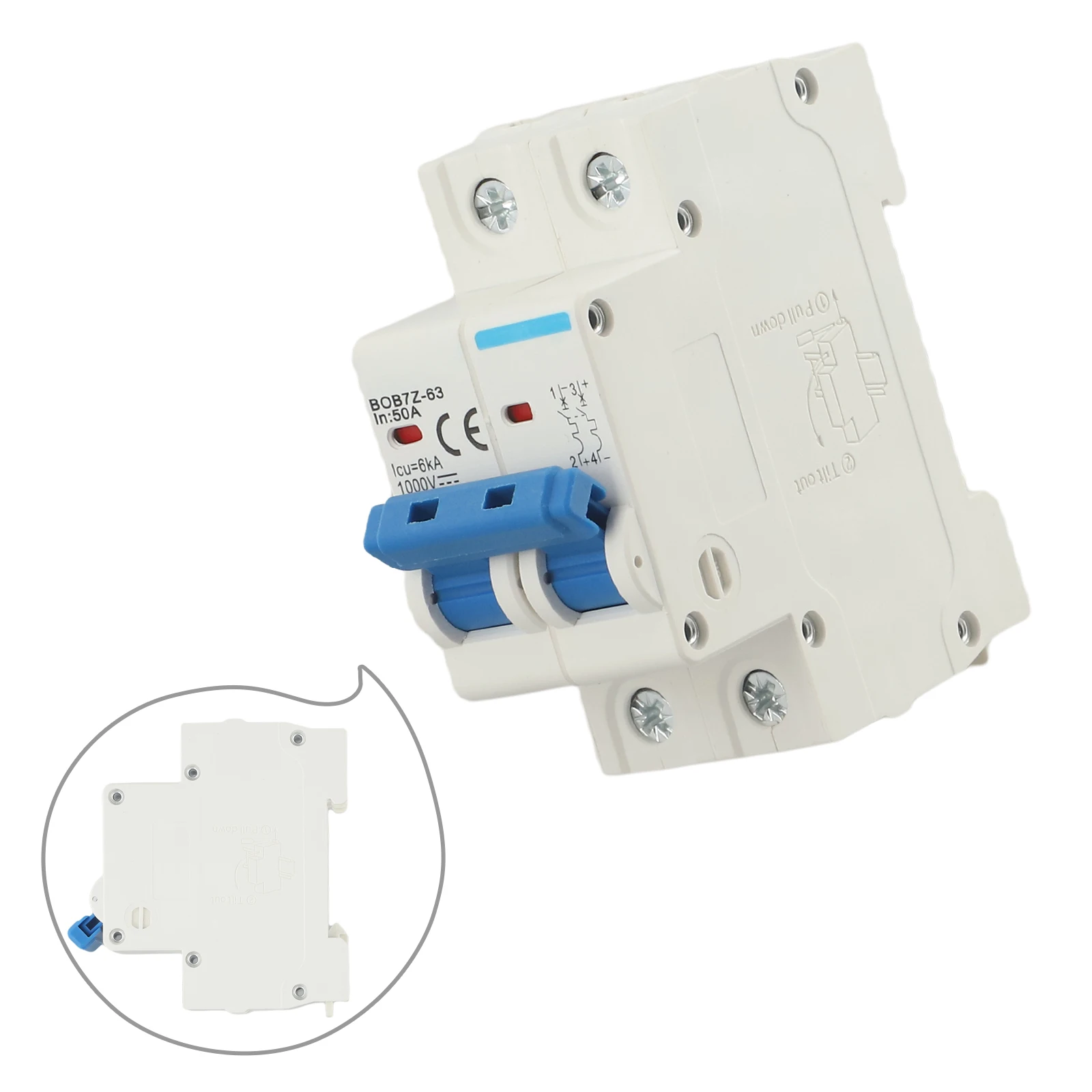 ​6-63A Circuit Breaker 2 Pole ABS/Plastic Circuit Breaker DC Disconnectors MCB Miniature Solar PV Switch Useful