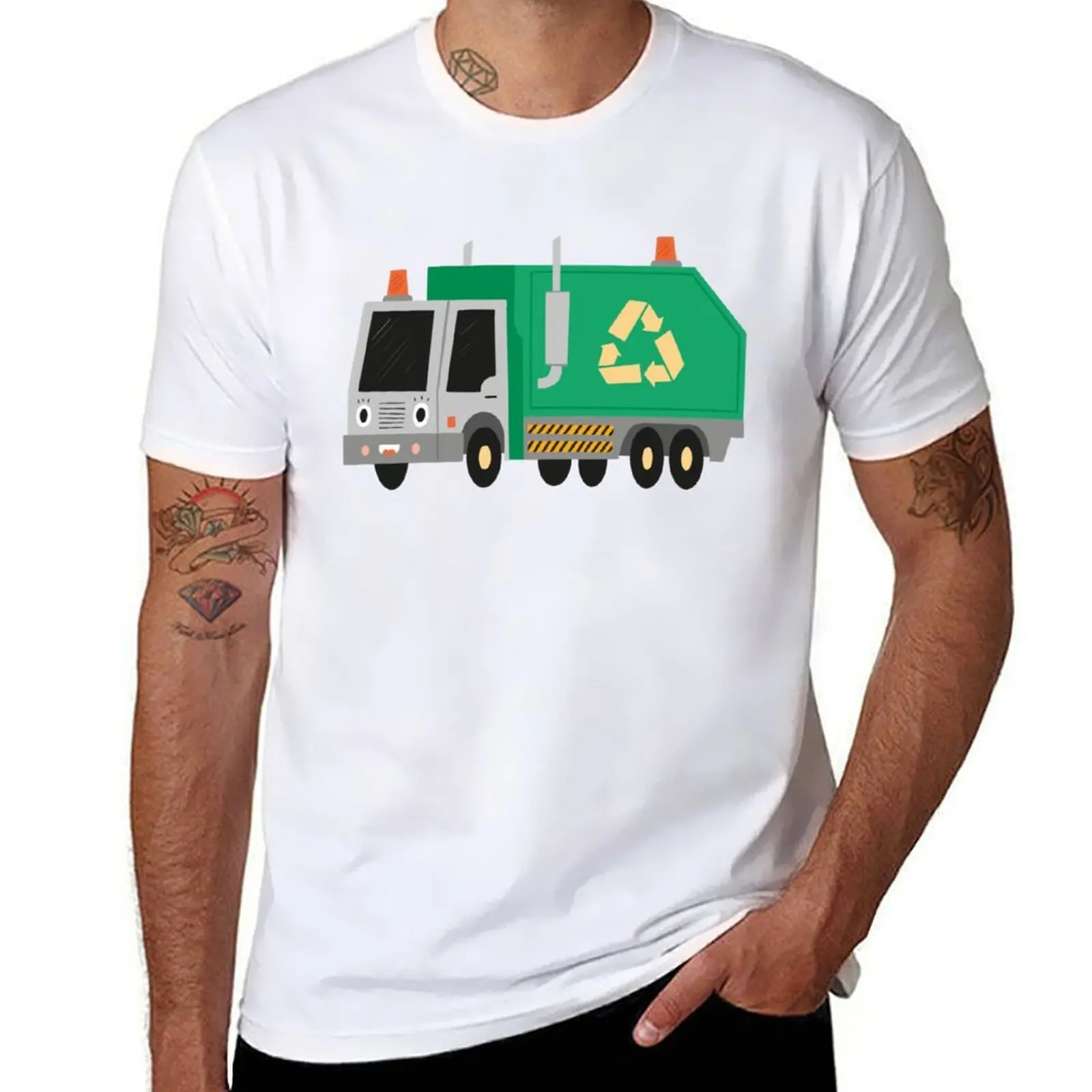 Garbage truck T-Shirt Christmas Casual Short Sleeve Top
