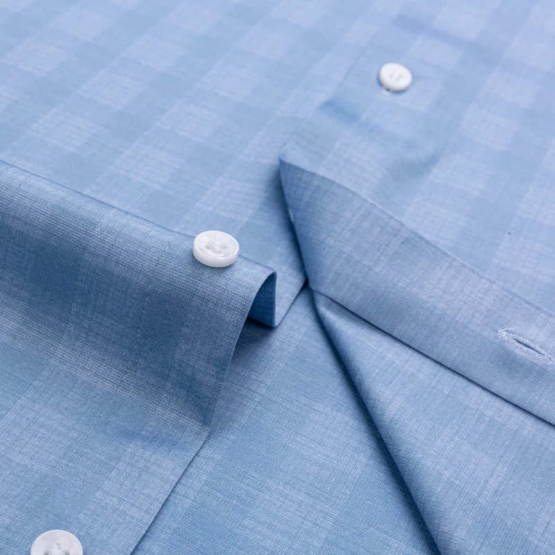 Classic Striped Plaid Shirts Men Long Sleeve 4XL Micro Elasticity Work white Men Shirts Long Sleeve Slim Fit 3XL Anti-wrinkle