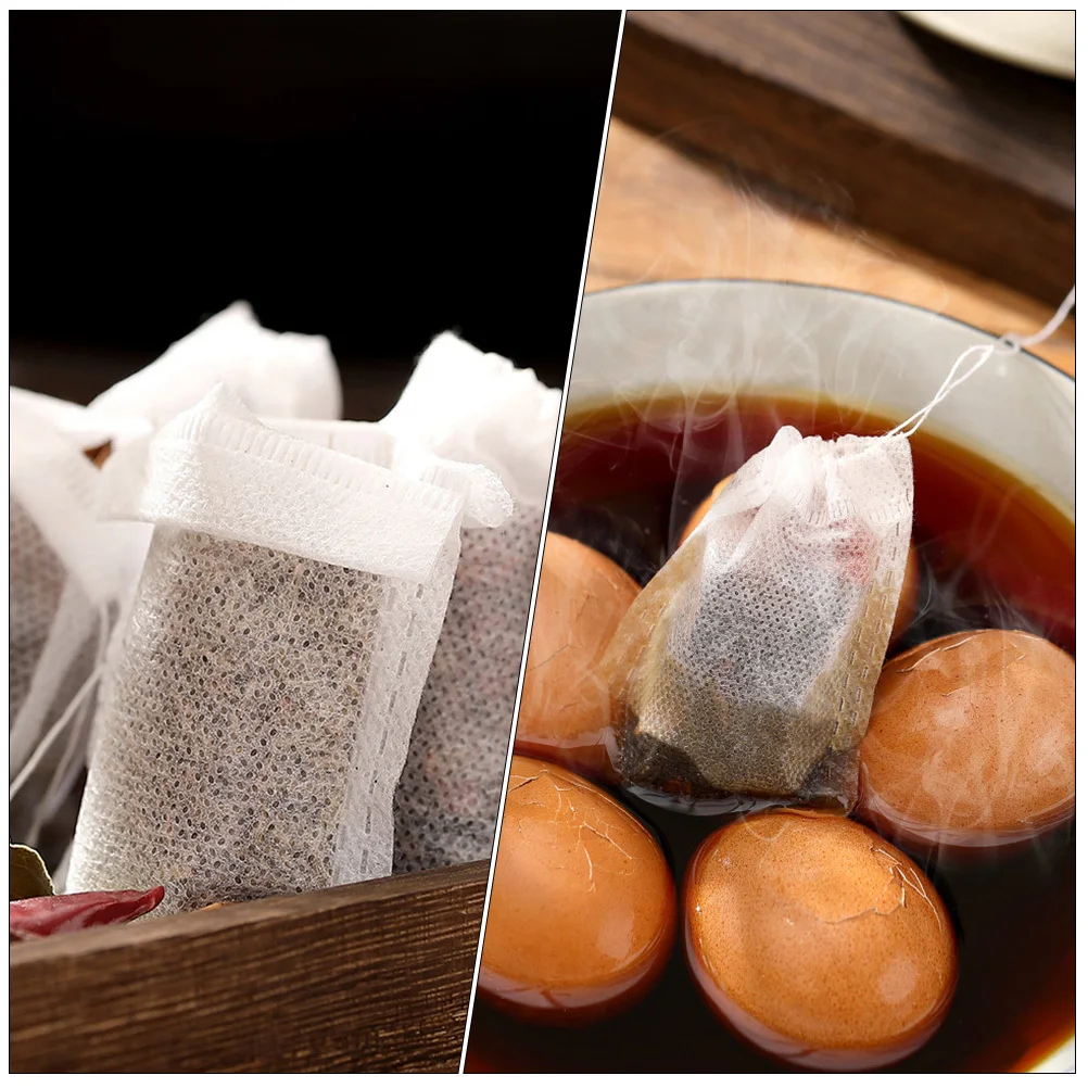 

100 шт., чайные пакетики, фильтр из нетканого материала, заварочный лист на шнурке, легко открывается, закрывается, достаточное количество, выбор подарка