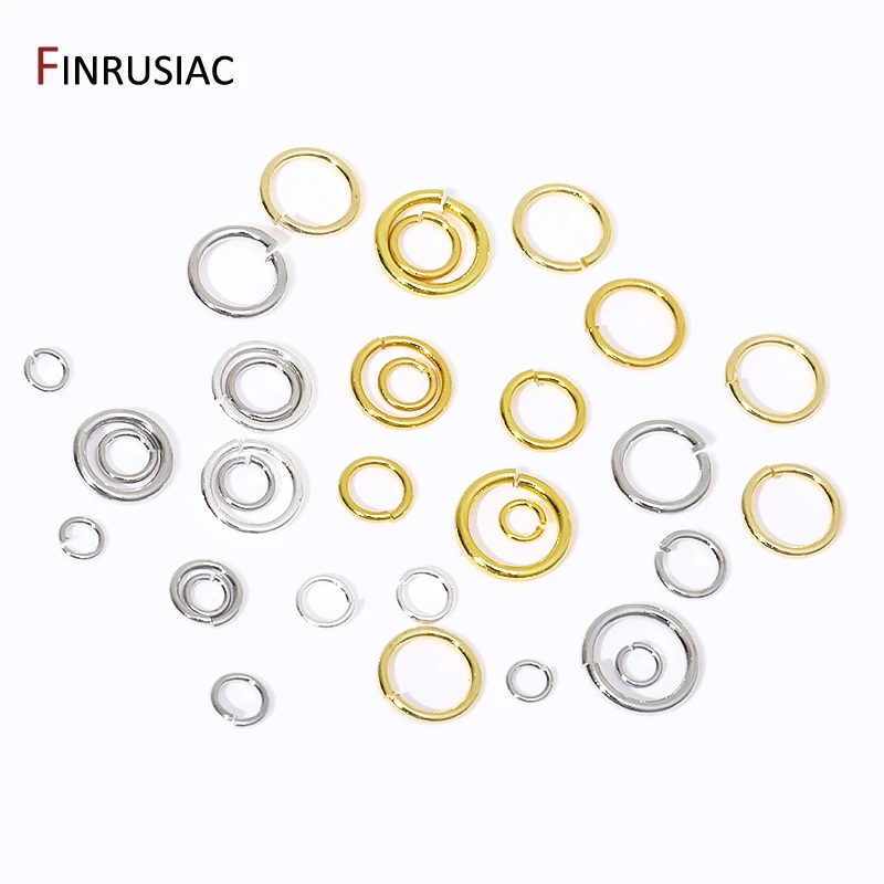 Wholesale 14K/18K Gold Plated Brass Open Jump Rings Split Rings Connector Rings For DIY Fashion Jewelry Making Findings image 5