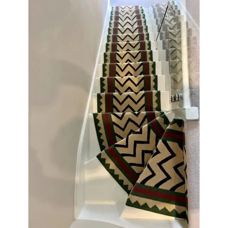 Handmade Vintage Stair Carpet Modern Flat Weave Eco-Friendly Wool
