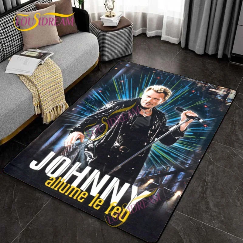 Singer Element Area Carpet, Soft, Non-Slip, Johnny Hallyday, Indoor, Home, Kitchen, Bedroom, Floor, Washable