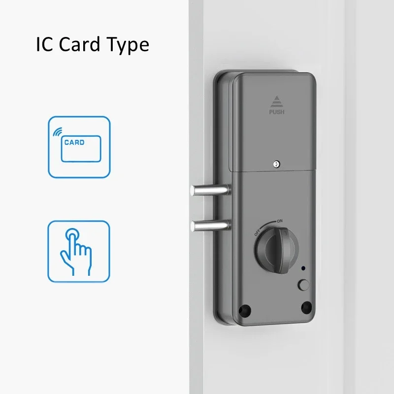 Bluetooth Electronic Door Lock Smartlock Tuya APP Remote Control IC Card Motor Lock Invisible Keyless No Drill Hole Installation