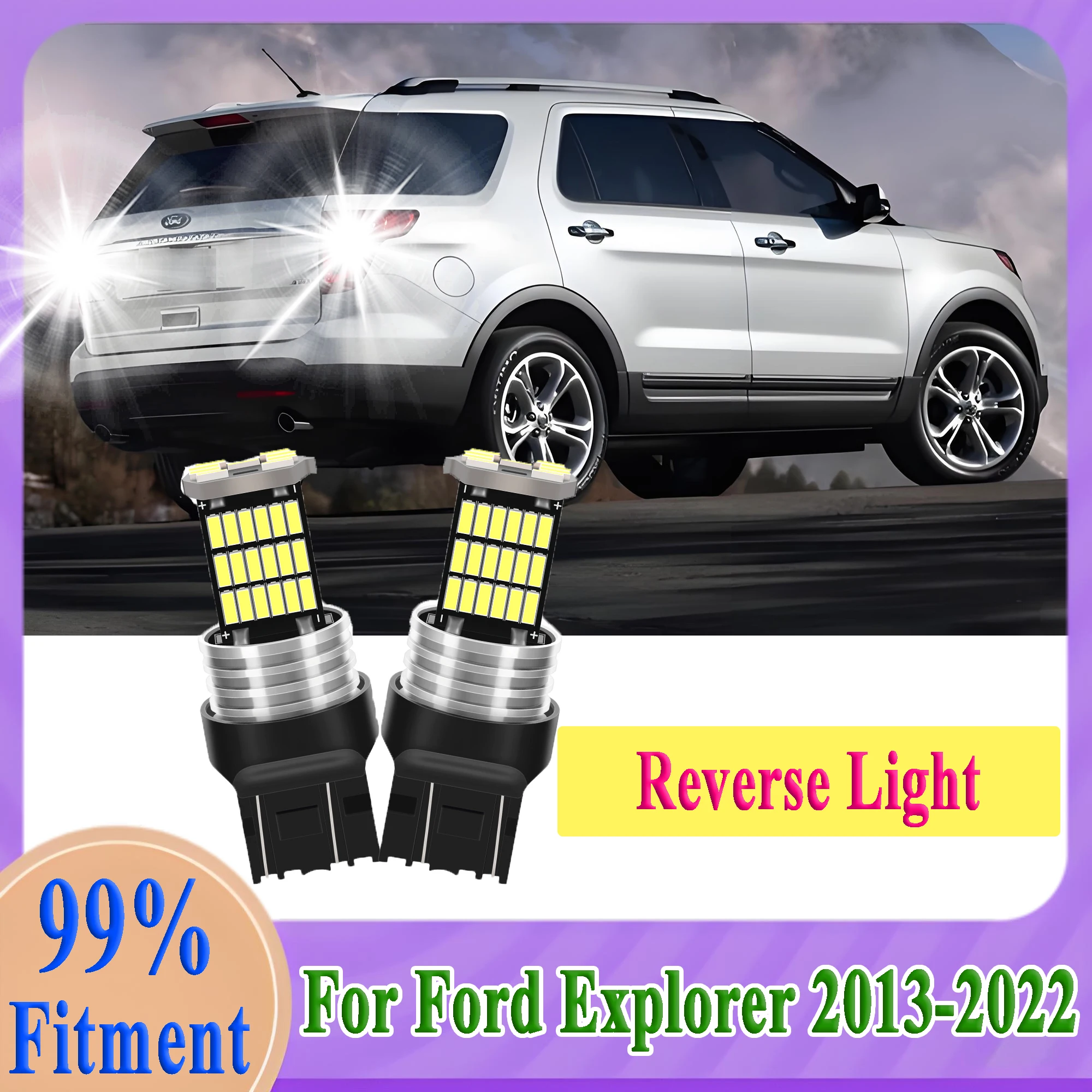 

2PCS Canbus LED Reverse Light 6000K CSP Chips Super Bright For Ford Explorer 2013-2018 2019 2020 2021 2022 Backup Back Up Lamp