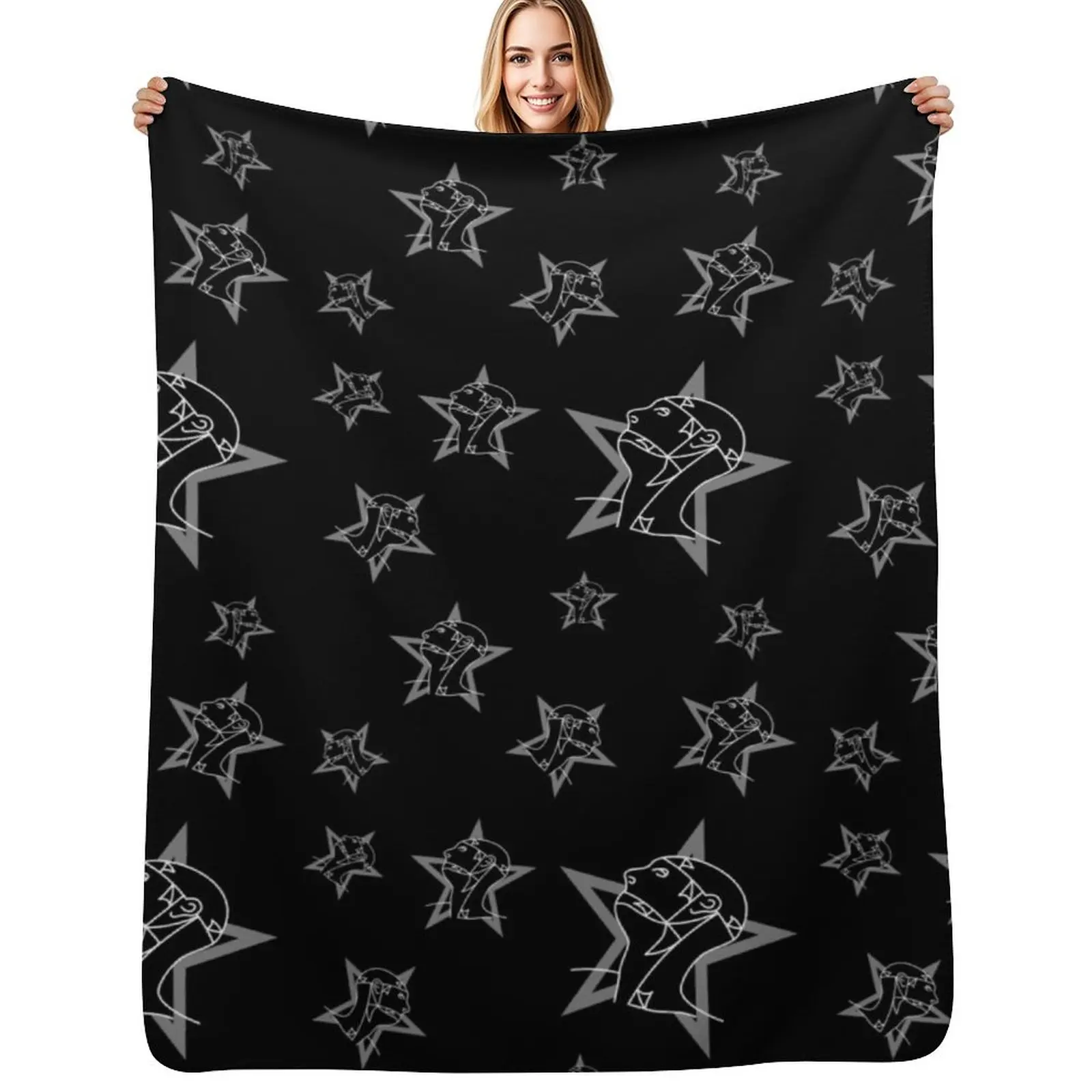 Sister of Mercy - Goth Star Throw Blanket Stain Resistant Cozy Warm Blanket