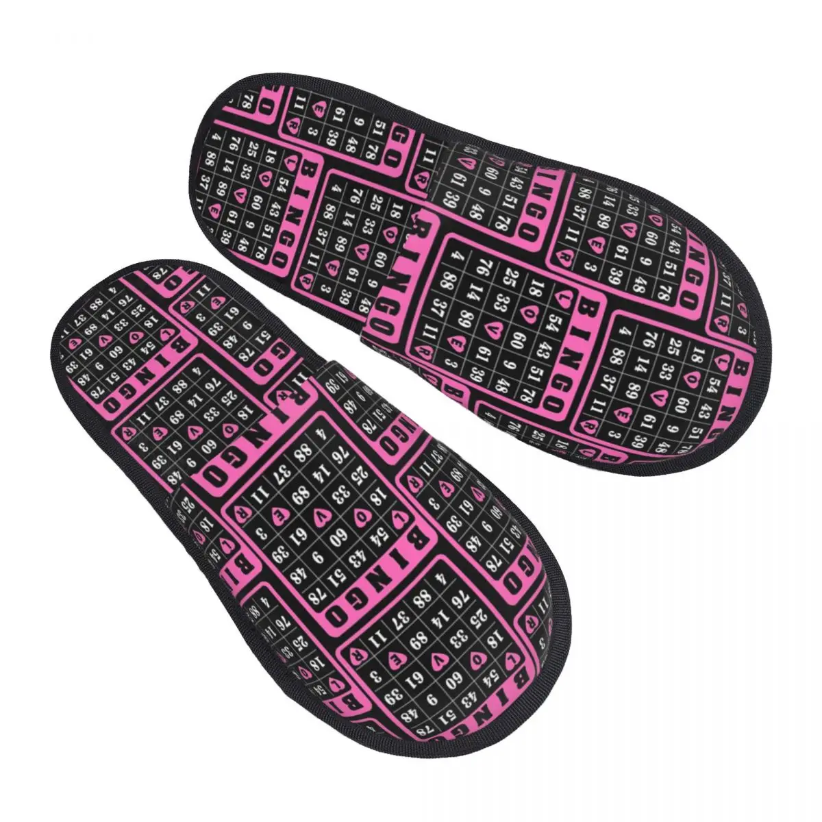 

Bingo Lover Bingo Time Love Bingo Classic Pink House Slippers Women Soft Memory Foam Slip On Spa Slipper Shoes