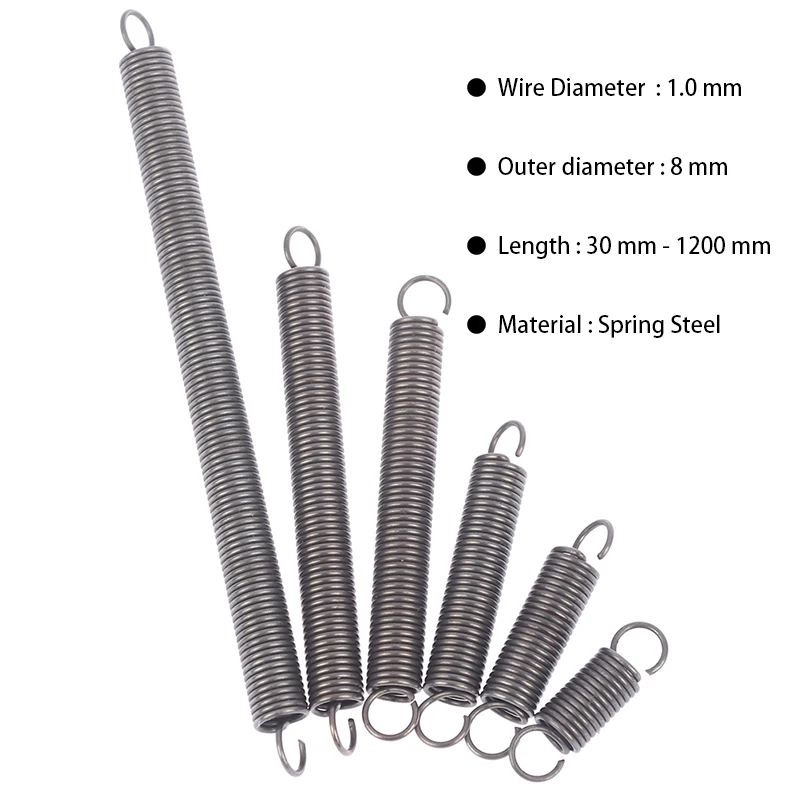 1Pcs Open S Hook Tension Spring Stainless Steel Extension Pullback Expansion Tensile Stretching Springs