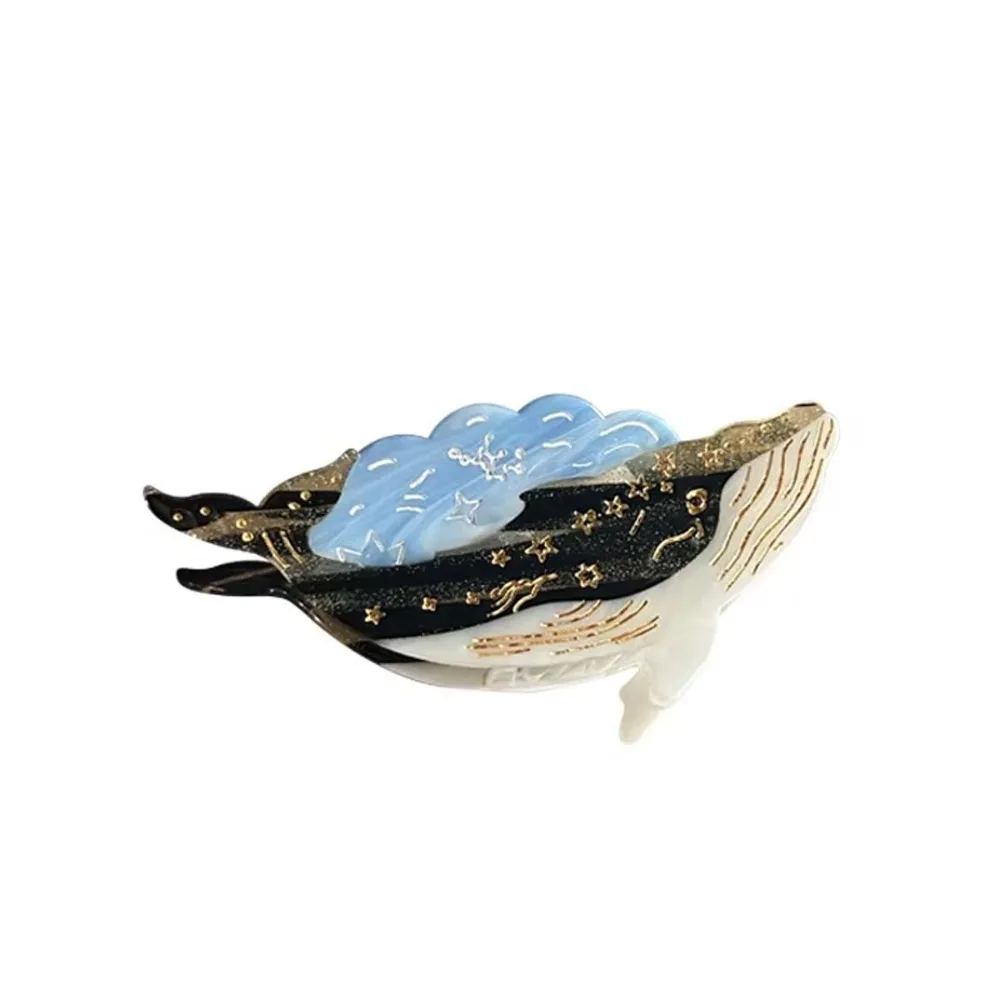 

Sweet Acetate Fish Hair Claw Noctilucent Acetic Acid Sperm Whale Shark Clip Headdress Hair Accessories Animal Hair Clip Gifts