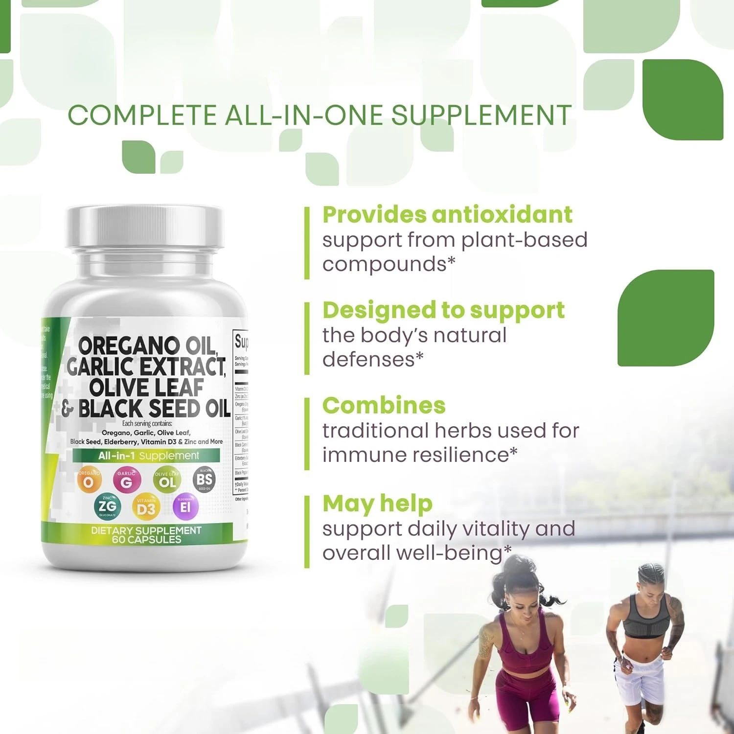 Oregano oil supplement with 8 active ingredients,Clean Nutra suitable for both men and women, to boost immunity.