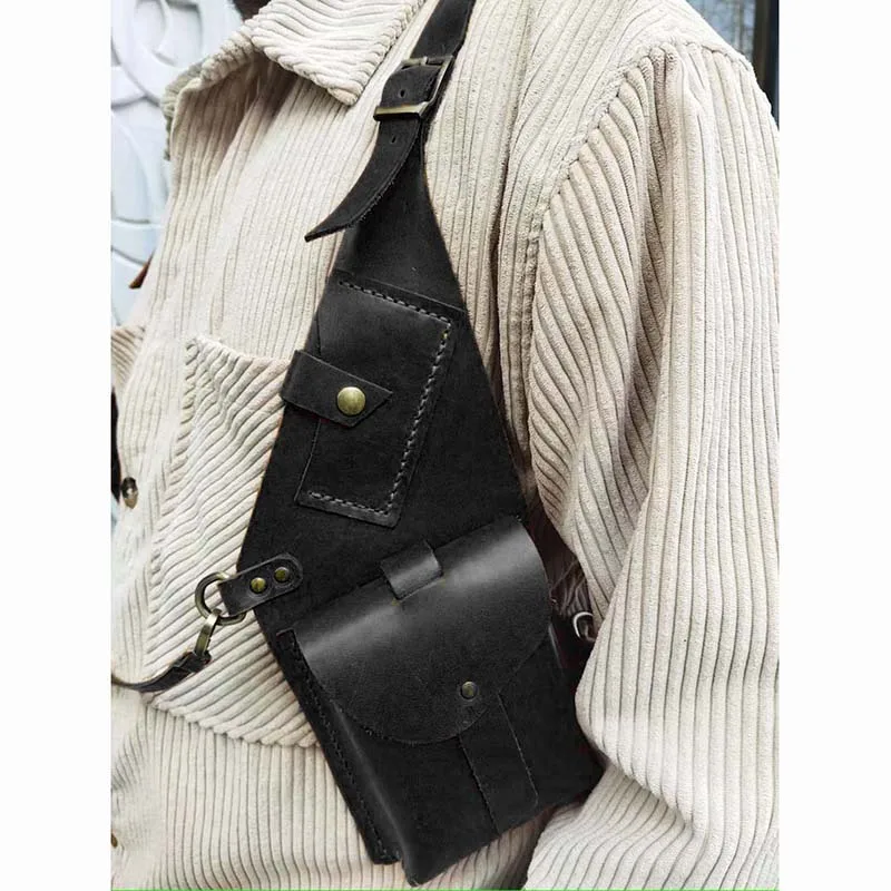 

Средневековая сумка на плечо в стиле стимпанк из искусственной кожи, винтажный кошелек для телефона, карманный рыцарь, карнавальный костюм, дорожная уличная кобура, сумка