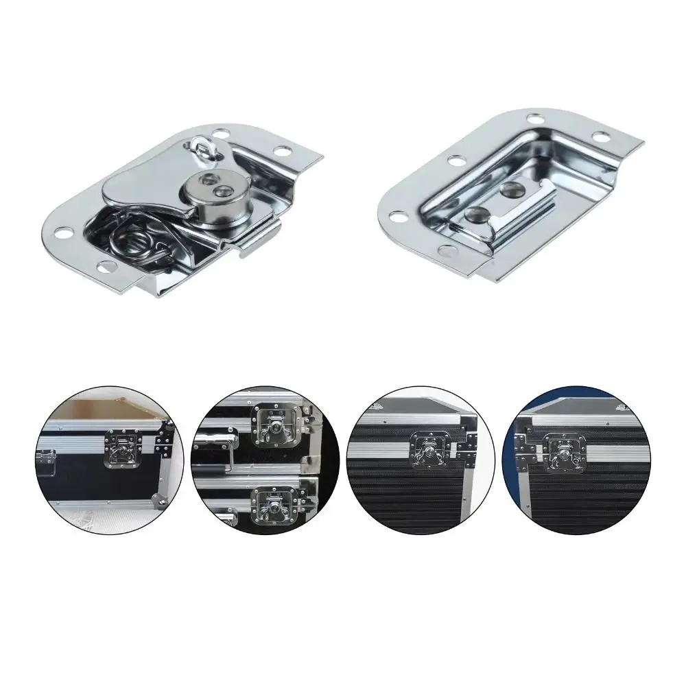 4Pcs Spring Loaded Butterfly Twist Lock Buckle Recessed Mount Heavy Duty Air Box Lock Alloy Security Lock Flight Case Lock