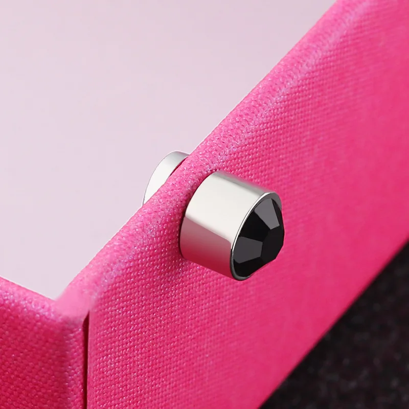 2 Piece Magnetic Stud Earrings With Shiny Zircon For Men Women Fashion Simple Non-Piercing Ear Clips Earrings Party Jewelry 6mm view 4