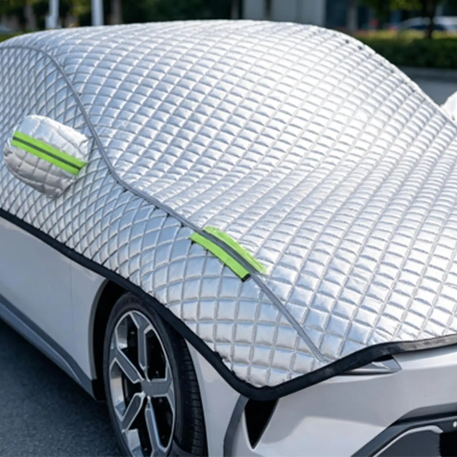 suv-トラック-乗用車用オールシーズン対応フロントガラスカバー、頑丈なフルカバー、取り付け・取り外しが簡単、雪や日差しから車を保護するカーカバー