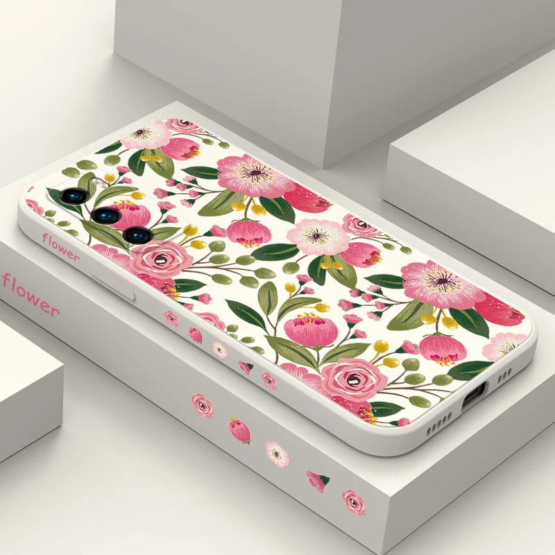 Heart Flower Phone Case For Huawei P40 P50 P30 P20 Pro Lite Nova 10 10SE 9 9SE Mate 50 50E 40 30 20 Pro Lite Cover