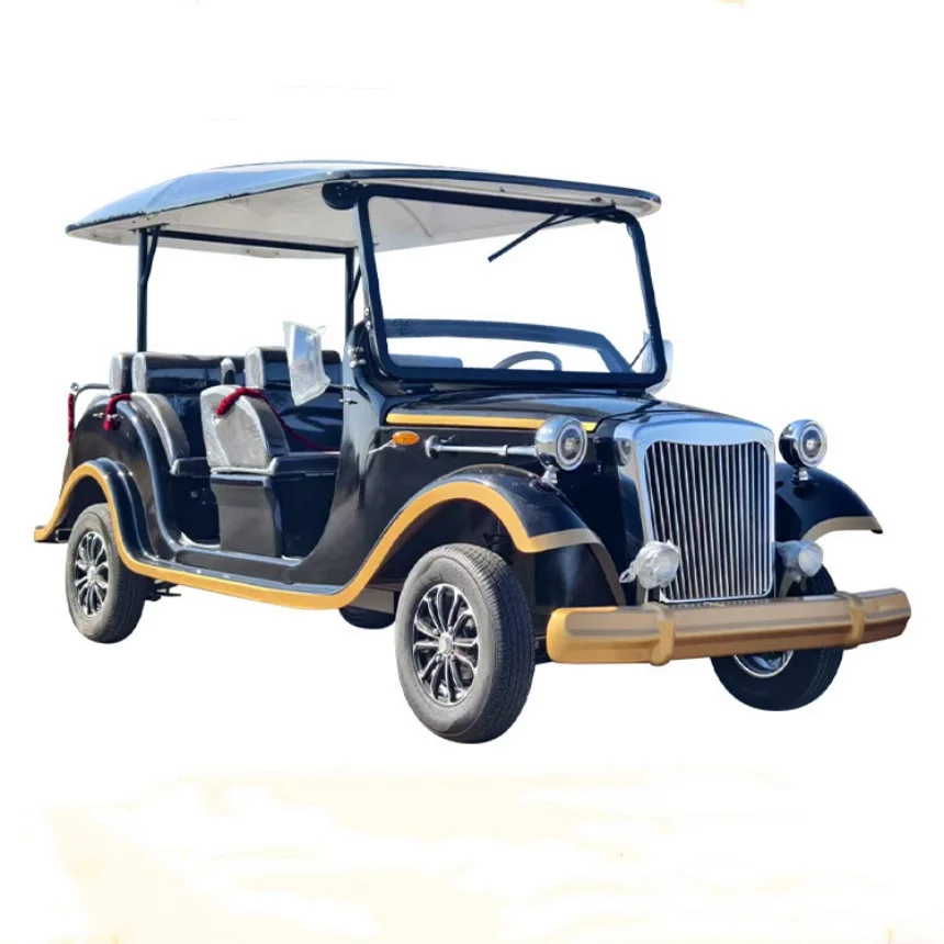 Высокопроизводительная 8-местная солнечная панель 150 Вт с питанием для осмотра достопримечательностей, винтажная классическая автомобильная тележка с крышей, окружающий свет, значок, тележка для гольфа Высокопроизводительная 8-местная солнечная панель 150 Вт с питанием для осмотра достопримечательностей, винтажная классическая автомобильная тележка с крышей, окружающий свет, значок, тележка для гольфа