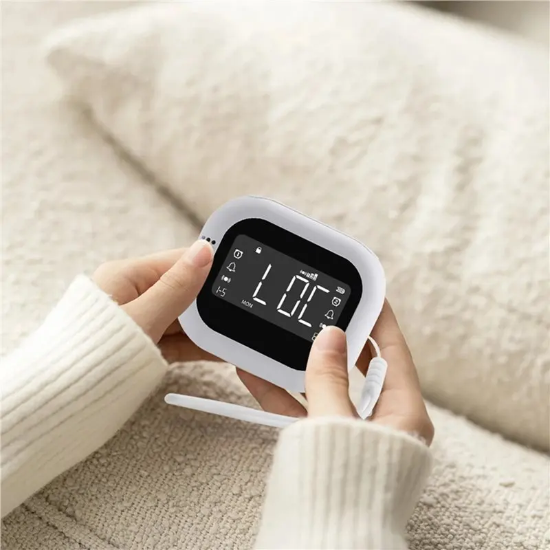 ABRW-3X LED Display Vibration Alarm Clock Rechargeable White Noise Natural Sound Multifunctional Clock Student Strong