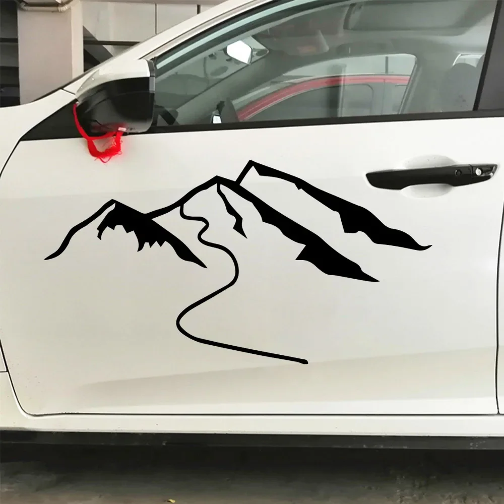 Car Sticker Accessories Stickers Motorcycle Mountain PVC Landscape Exterior Parts Sunscreen and Waterproof Car Products Stylish,