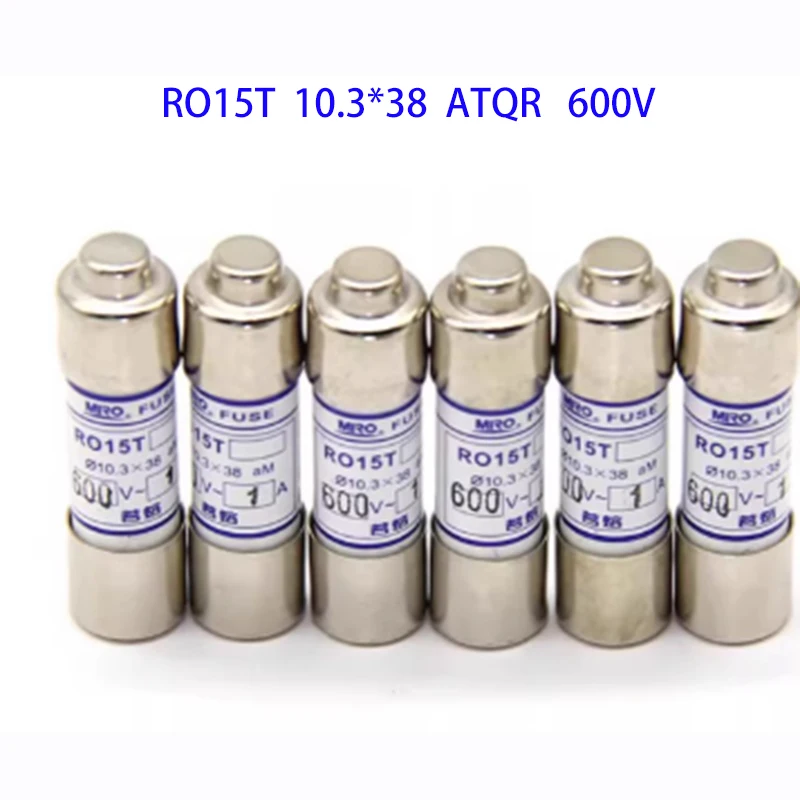 10piece MRO fuse R015T RO15T aM  delayed melting 10.3 * 38 600V replaces ATQR FNQ-R KLDR cylindrical cap Ceramic fuse link