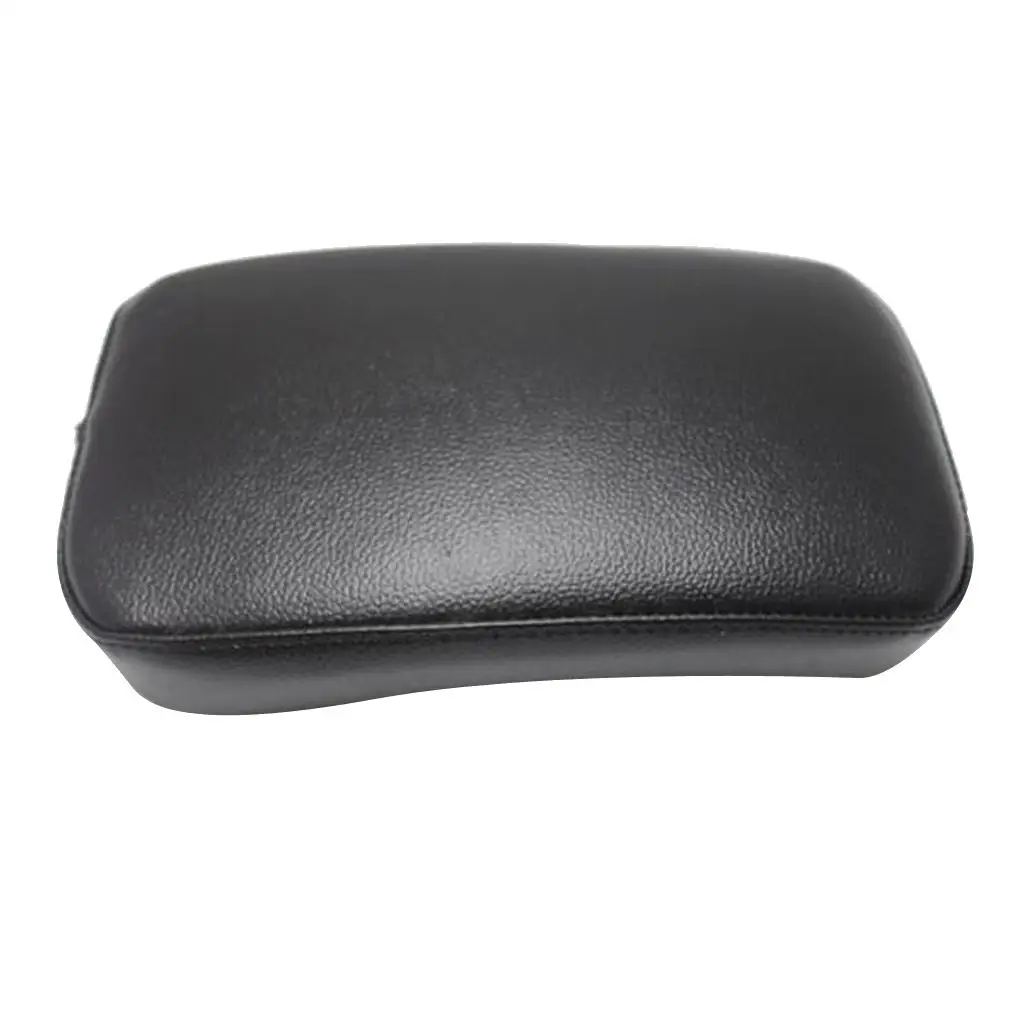 Black Pillion Pad Seat 6 Suction Cup for Harley Dyna Sportster Softail Touring