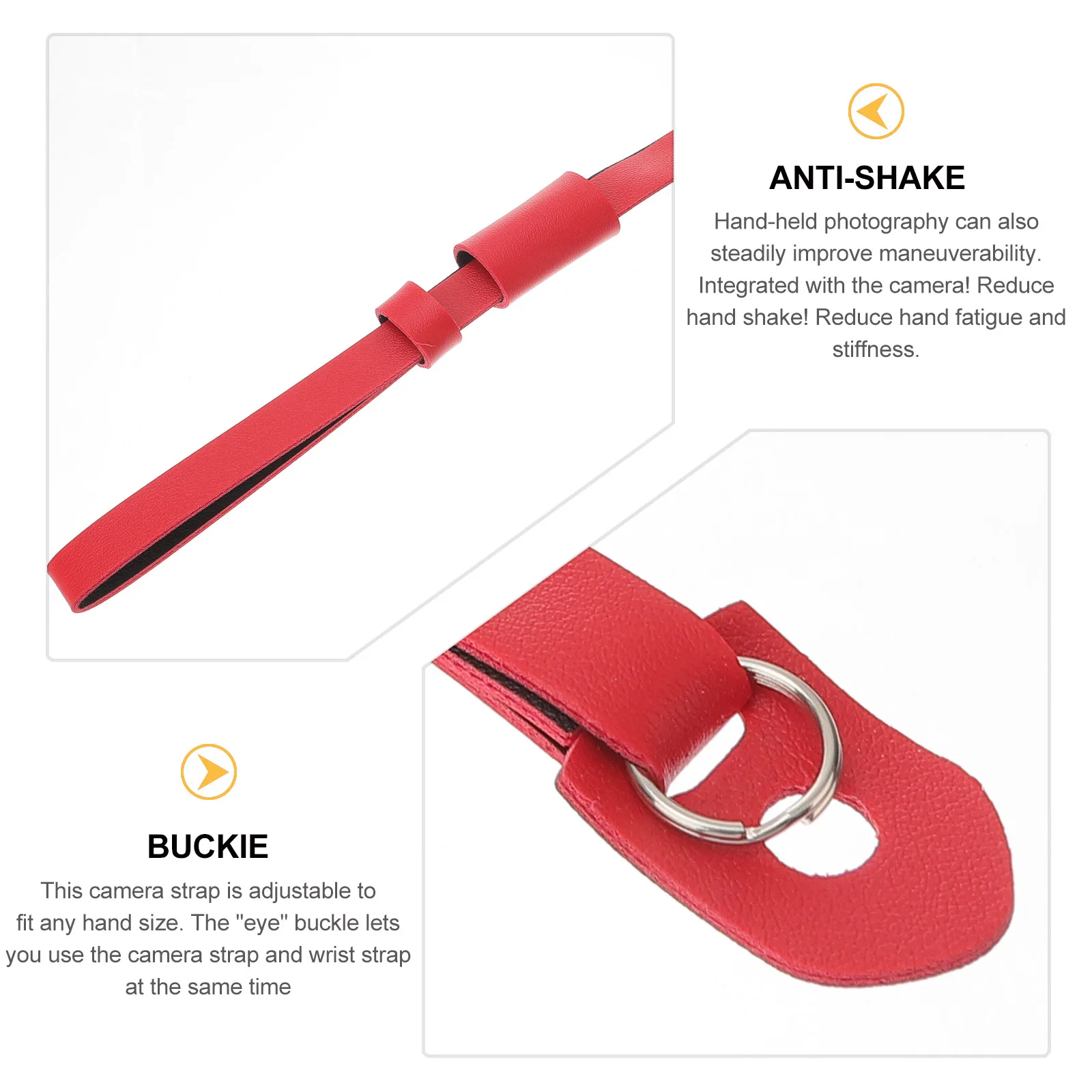 

2pcs Cowhide Camera Wrist Strap Digital Camera Hand Strap Durable Wrist Band Adjustable Safety Rope Comfortable